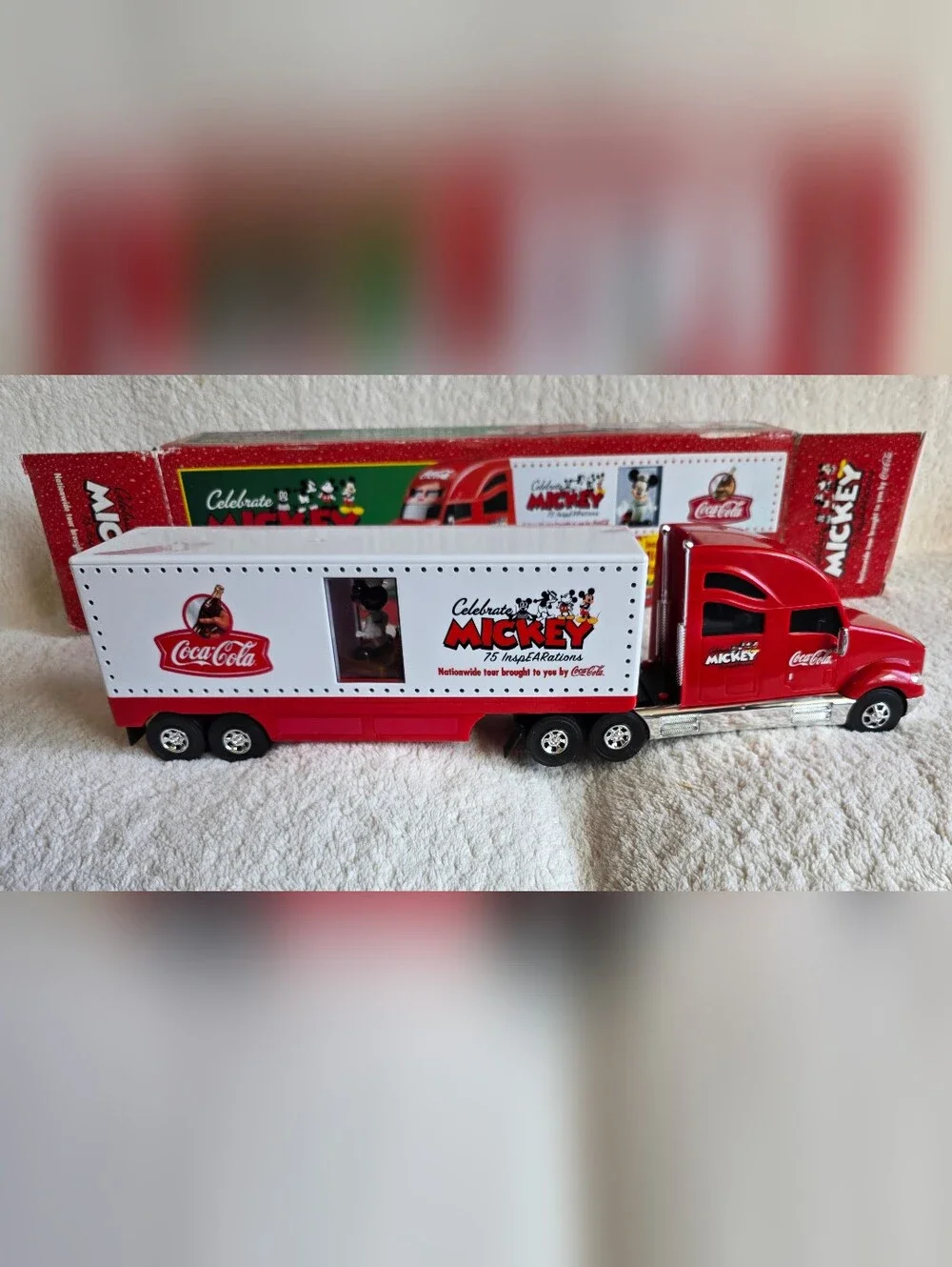Disney Mickey Mouse Coke Coca Cola 2004 Semi Truck Figurine Light Up Statue